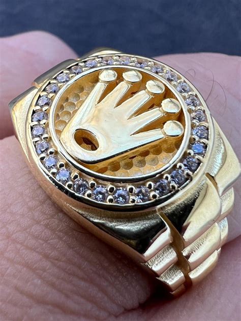 rolex ring mens uk|rolex crown ring for sale.